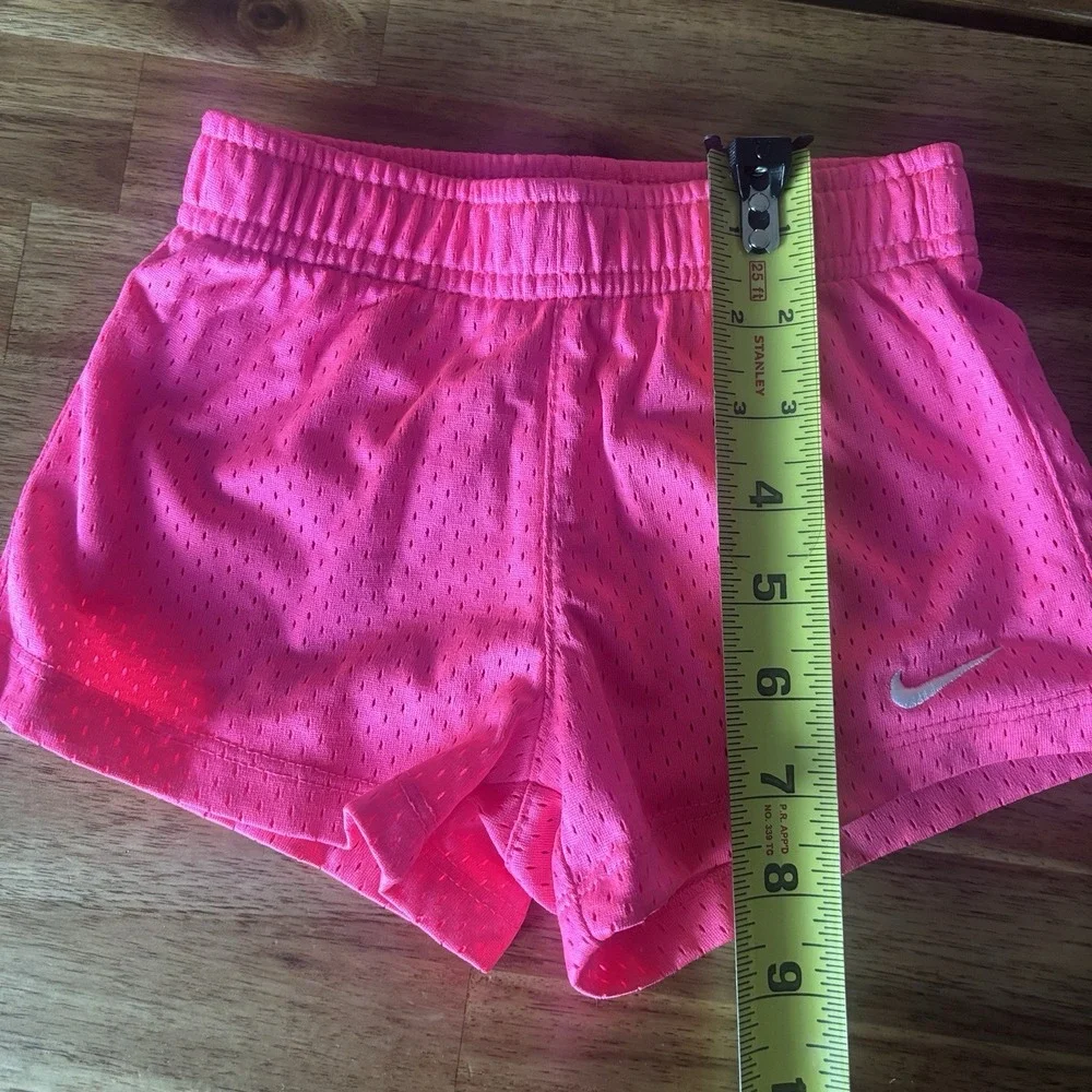 Nike Baby Toddler Girl Neon Pink Mesh Athletic Shorts Size 2-3 Yr Sporty Play
